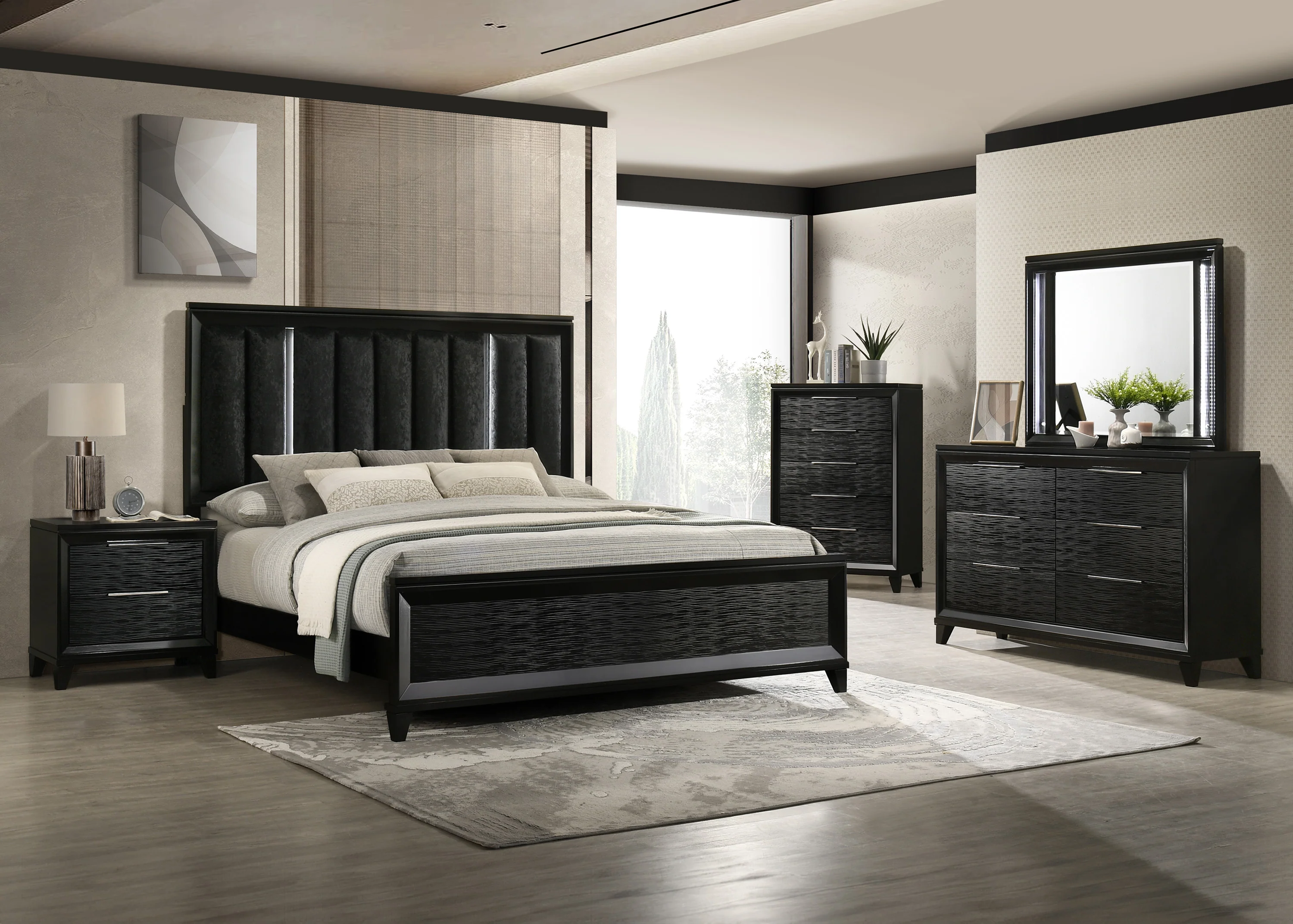 Cressida Bedroom Suites with LED highlights - Image 4