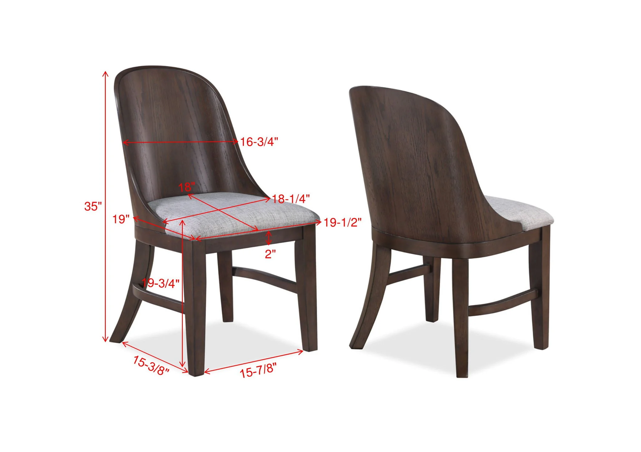 Cullen - Side Chair (Set of 2) - Walnut - Image 4