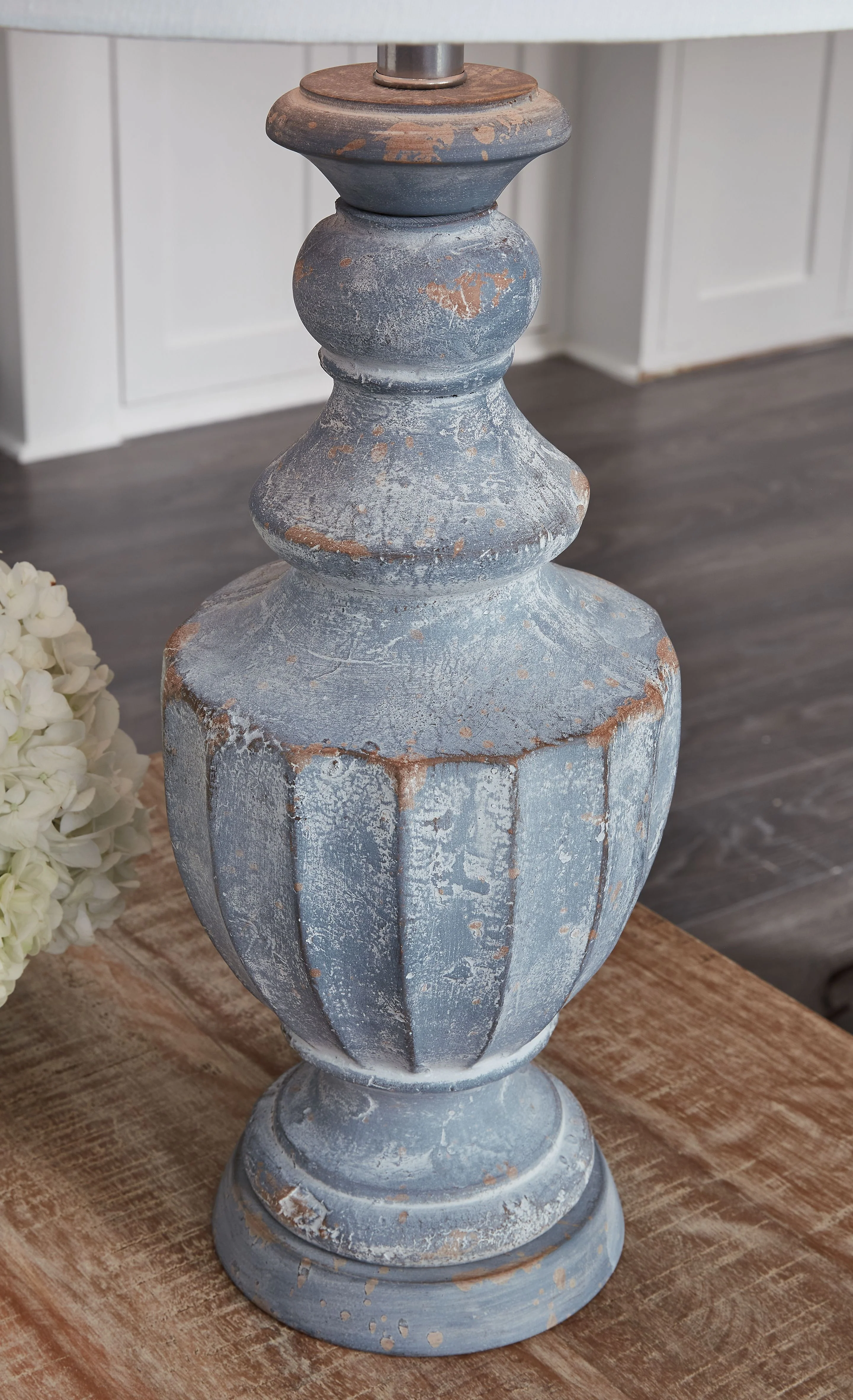 Cylerick - Terracotta Table Lamp - Antique Blue - Image 2