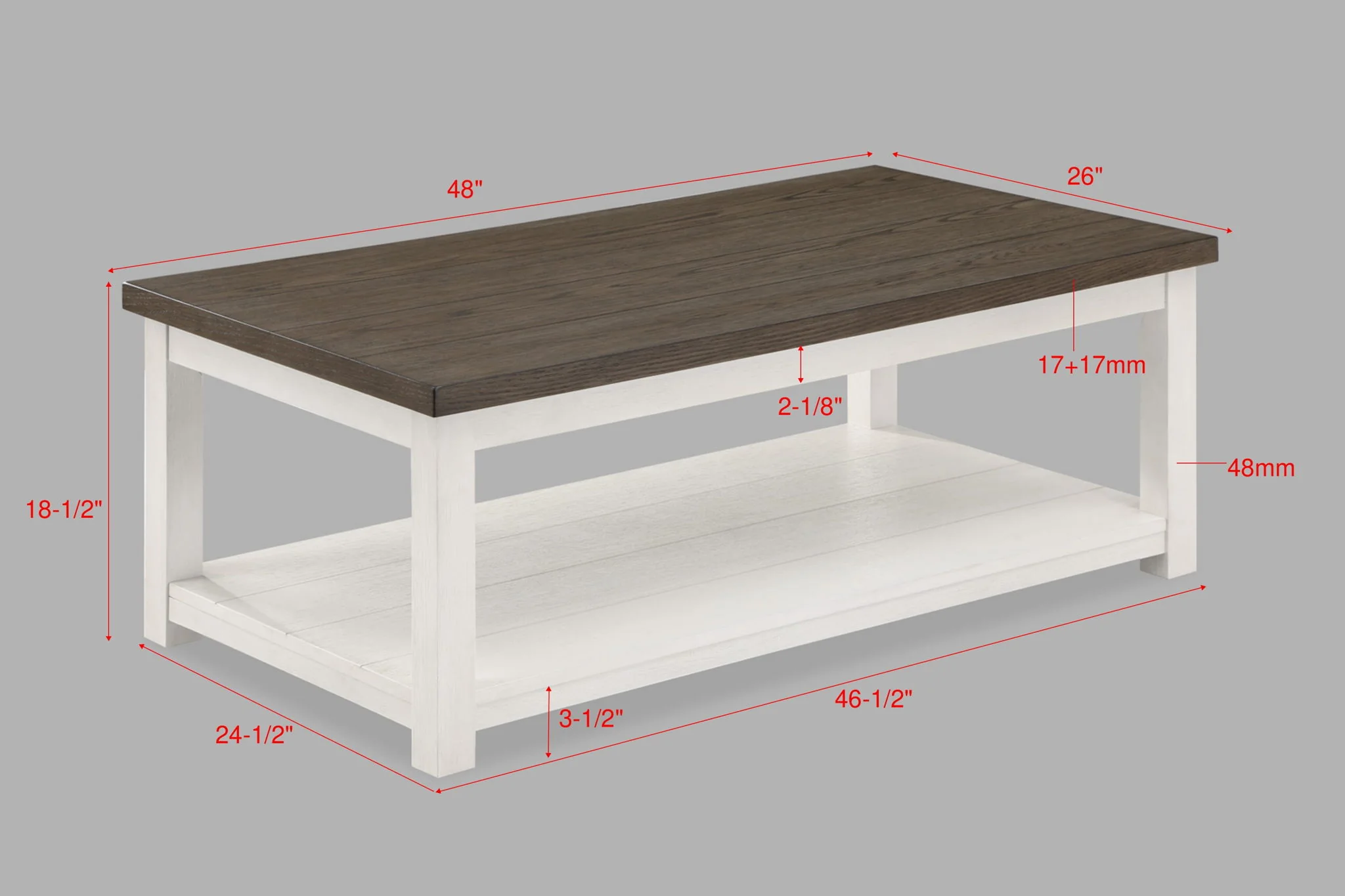 Dakota - Coffee Table With Casters - White - Image 3