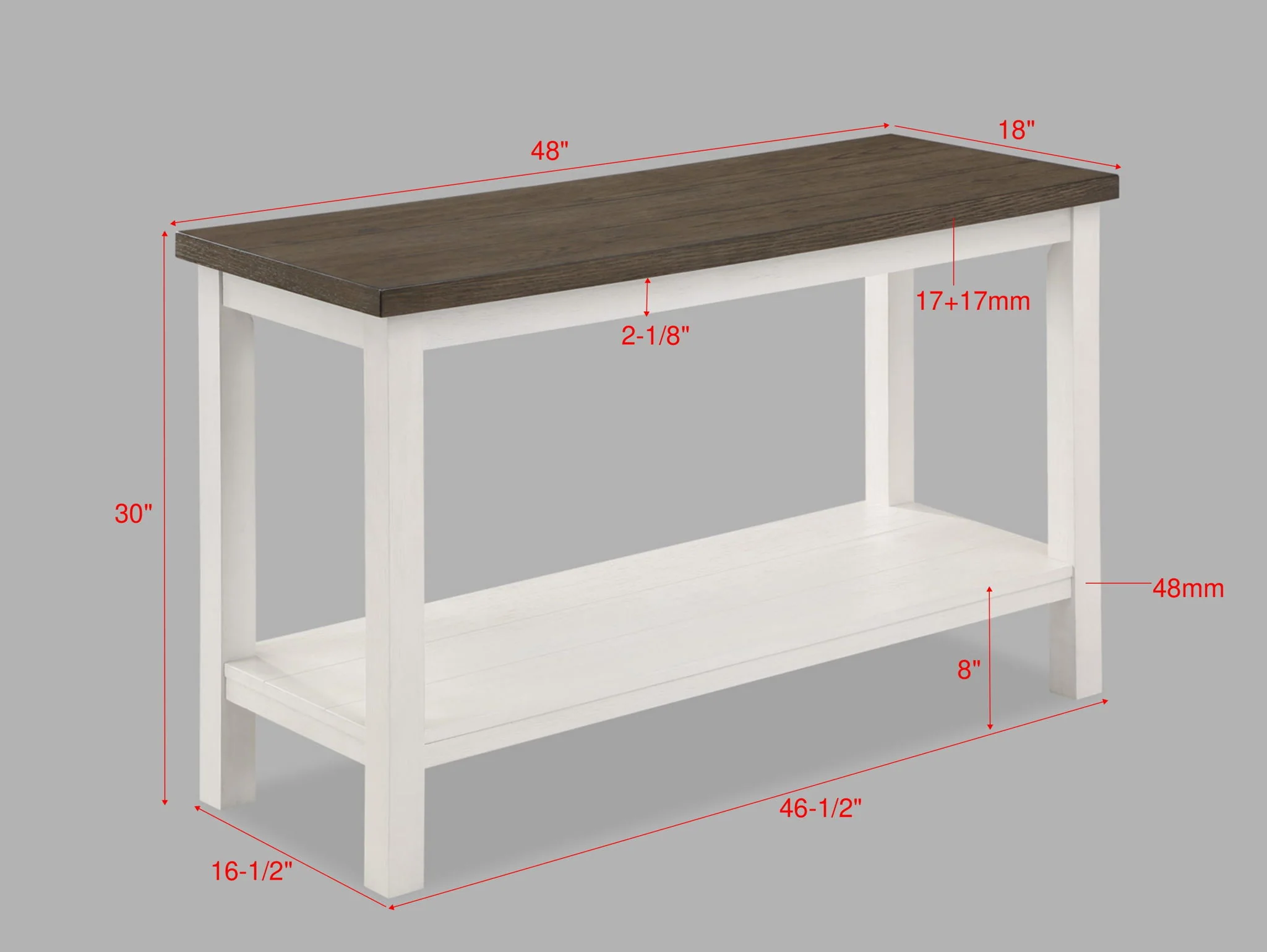 Dakota - Sofa Table - White - Image 2