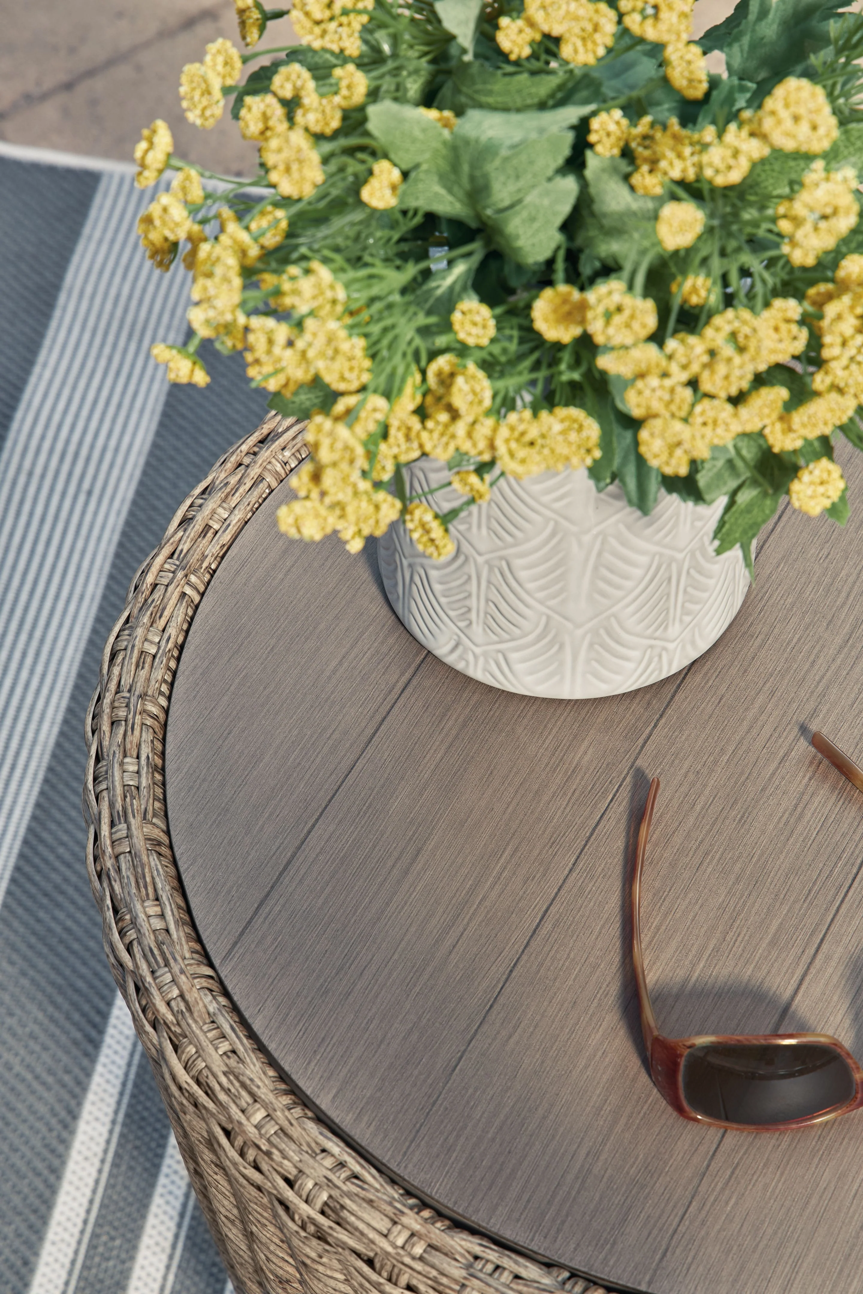 Danson - Round End Table - Beige - Image 4