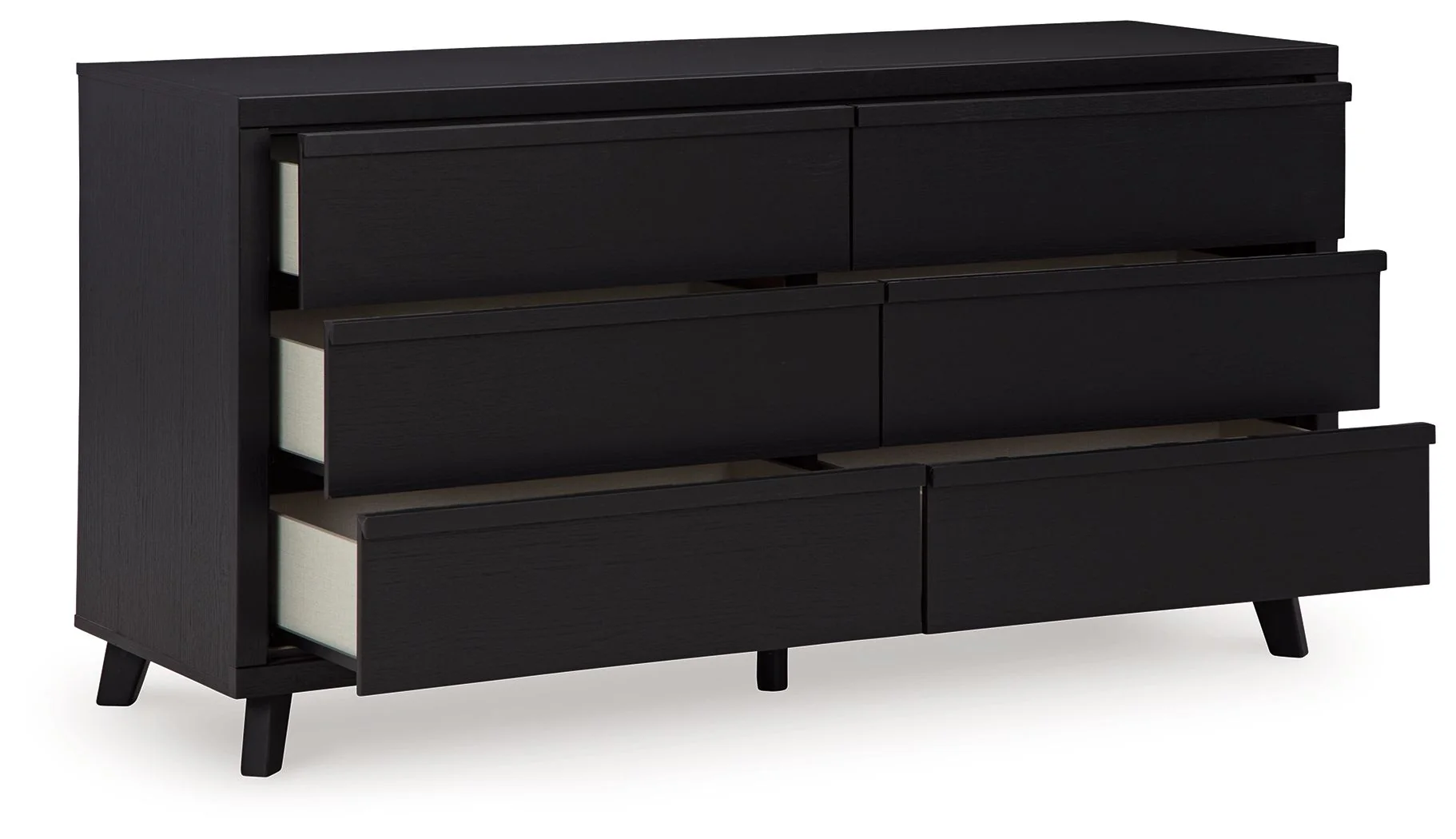 Danziar - Six Drawer Dresser - Black - Image 4