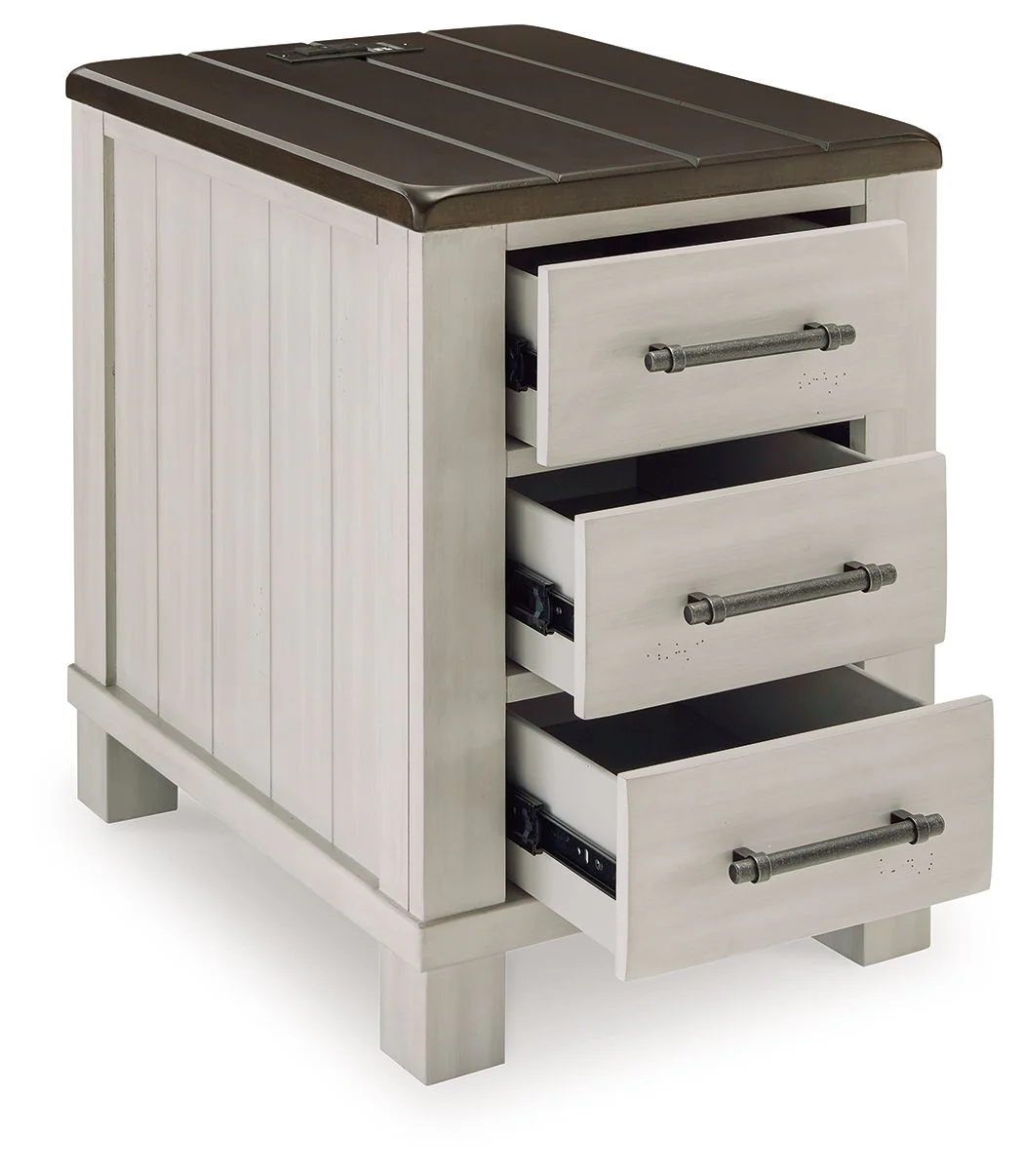 Darborn - Chair Side End Table - Gray / Brown - Image 2