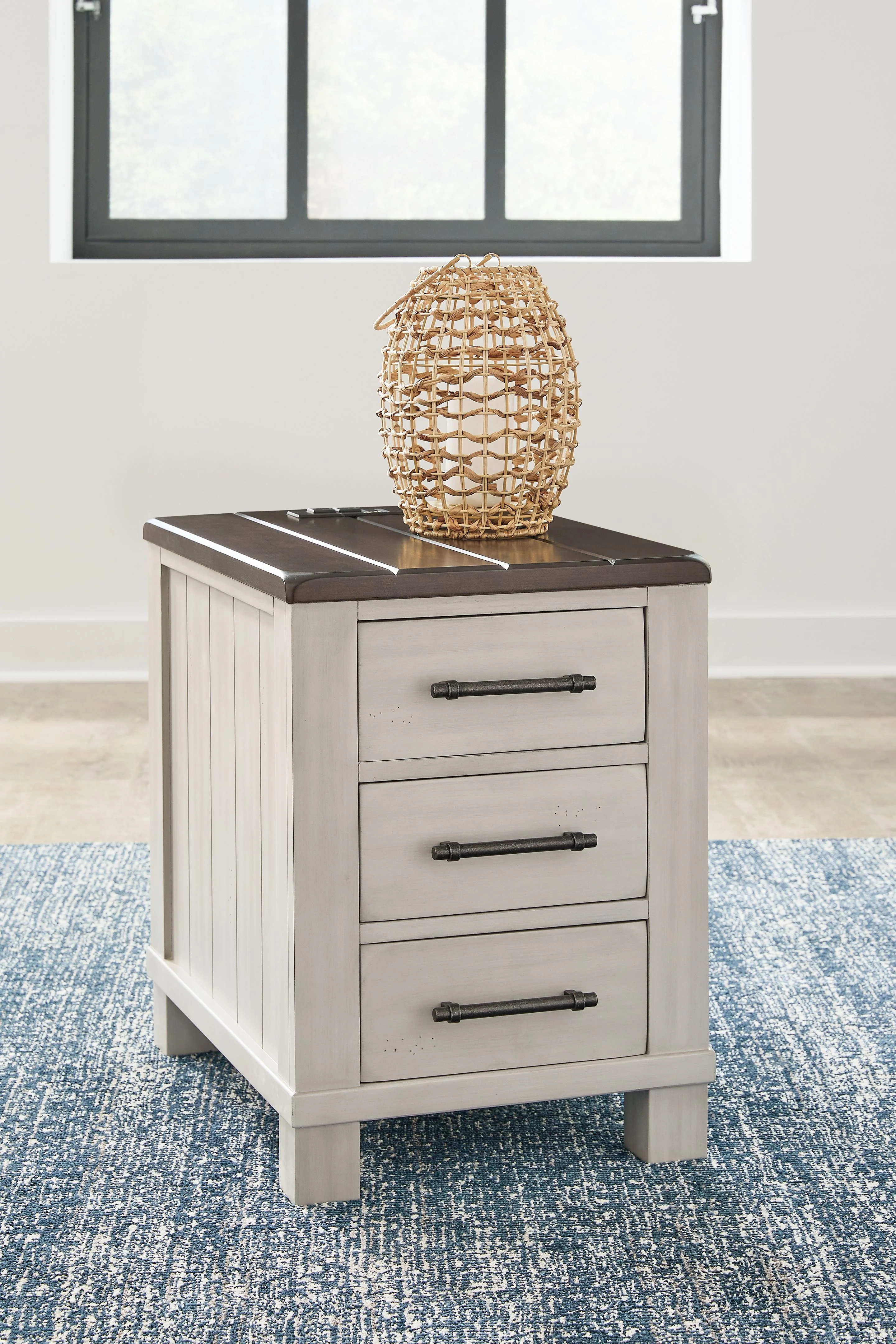Darborn - Chair Side End Table - Gray / Brown - Image 3