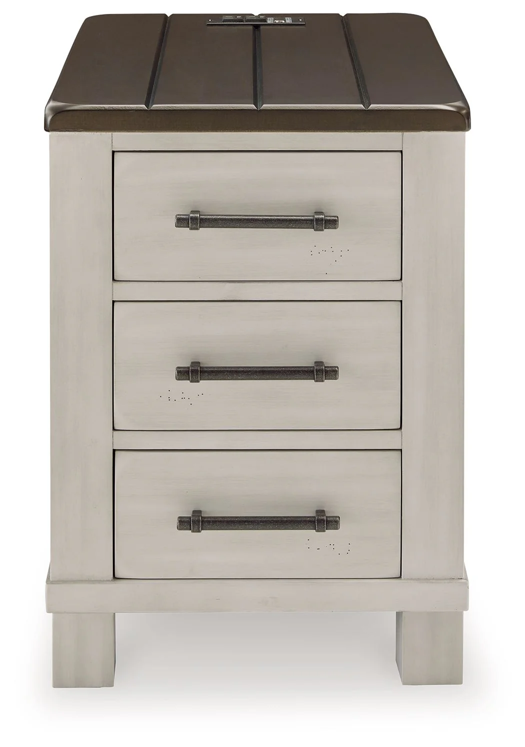 Darborn - Chair Side End Table - Gray / Brown - Image 4