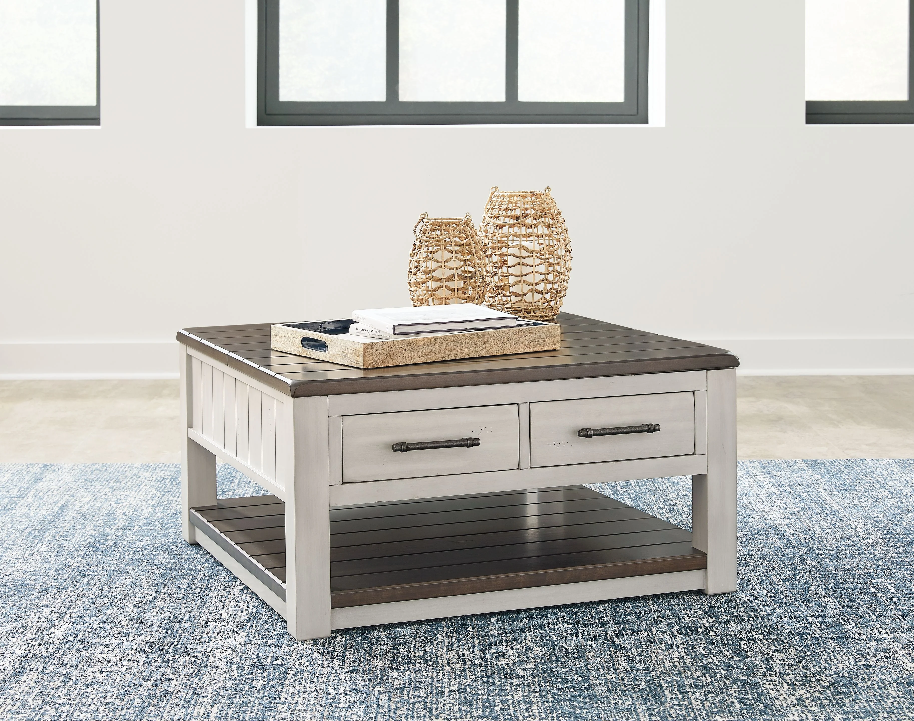 Darborn - Lift Top Cocktail Table - Gray / Brown - Image 2