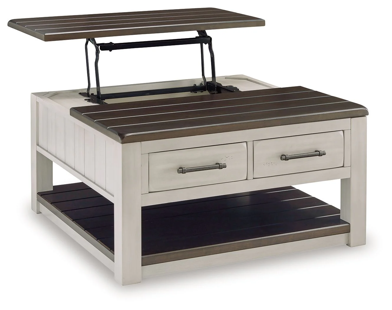 Darborn - Lift Top Cocktail Table - Gray / Brown - Image 4