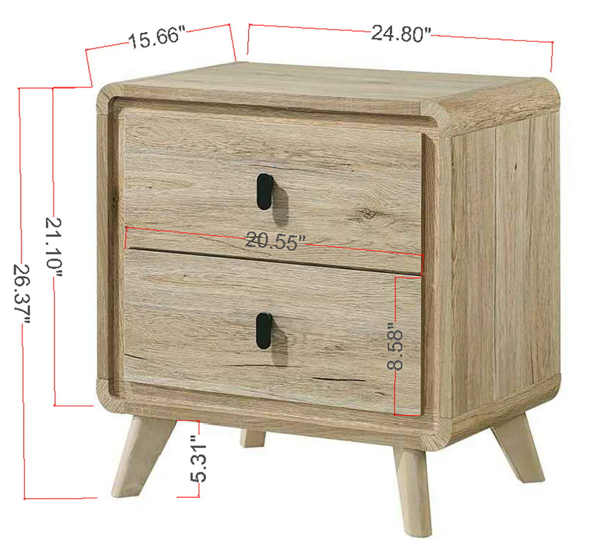 Dawson - Night Stand - Light Brown - Image 2