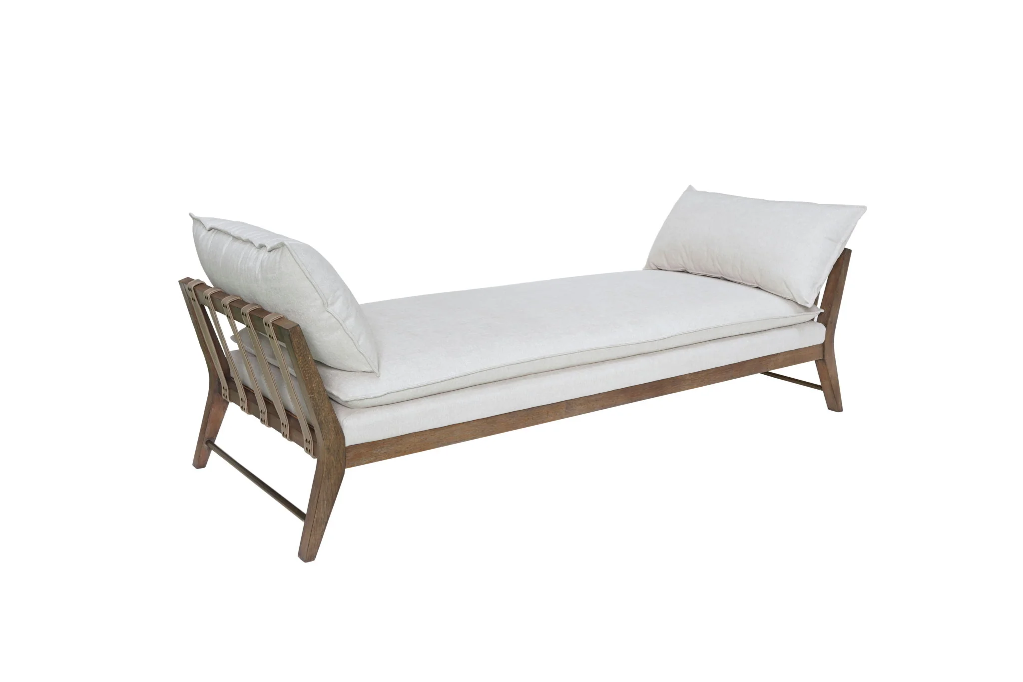 Daybed With Strap Detail - White - Image 4