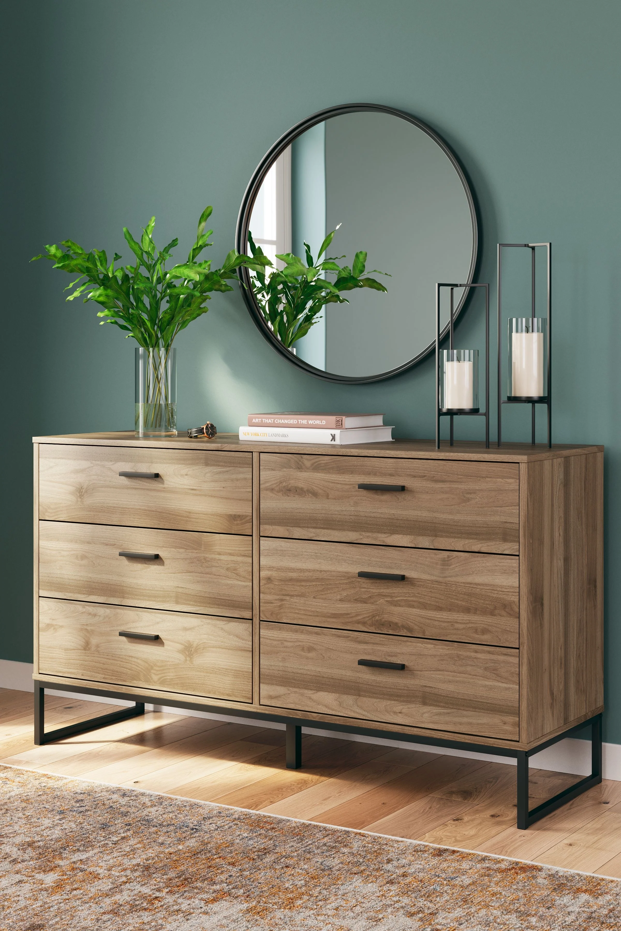 Deanlow - Six Drawer Dresser - Honey - Image 4