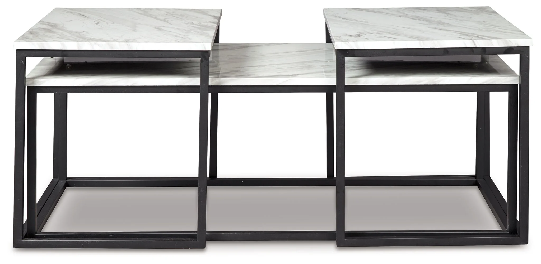 Donnesta - Occasional Table Set (Set of 3) - Gray / Black - Image 3