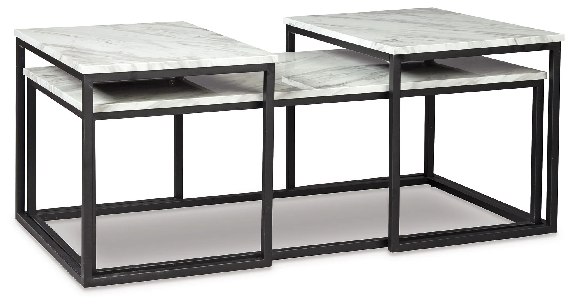 Donnesta - Occasional Table Set (Set of 3) - Gray / Black - Image 4