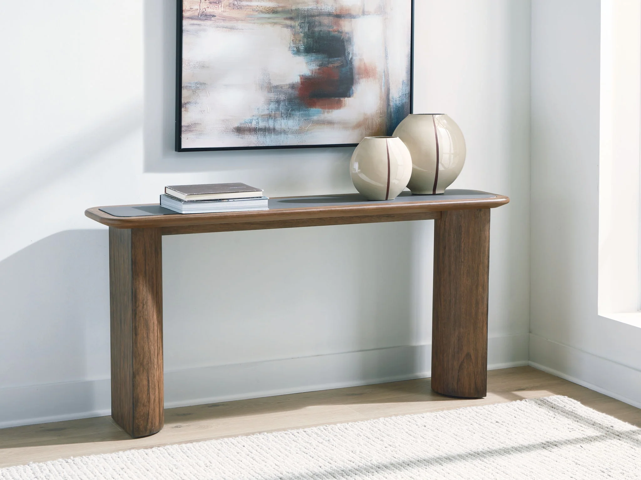 Dontayne - Sofa Table - Warm Brown - Image 4