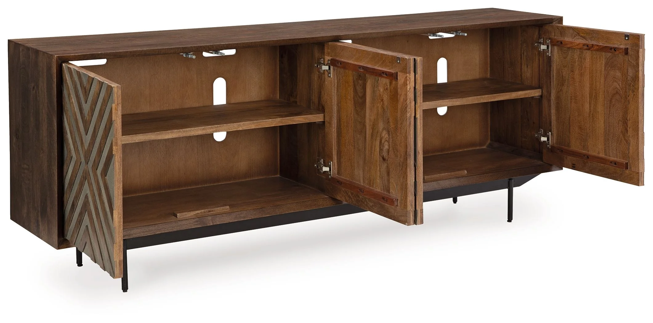 Dreggan - Accent Cabinet - Brown / Gold Finish - Image 2