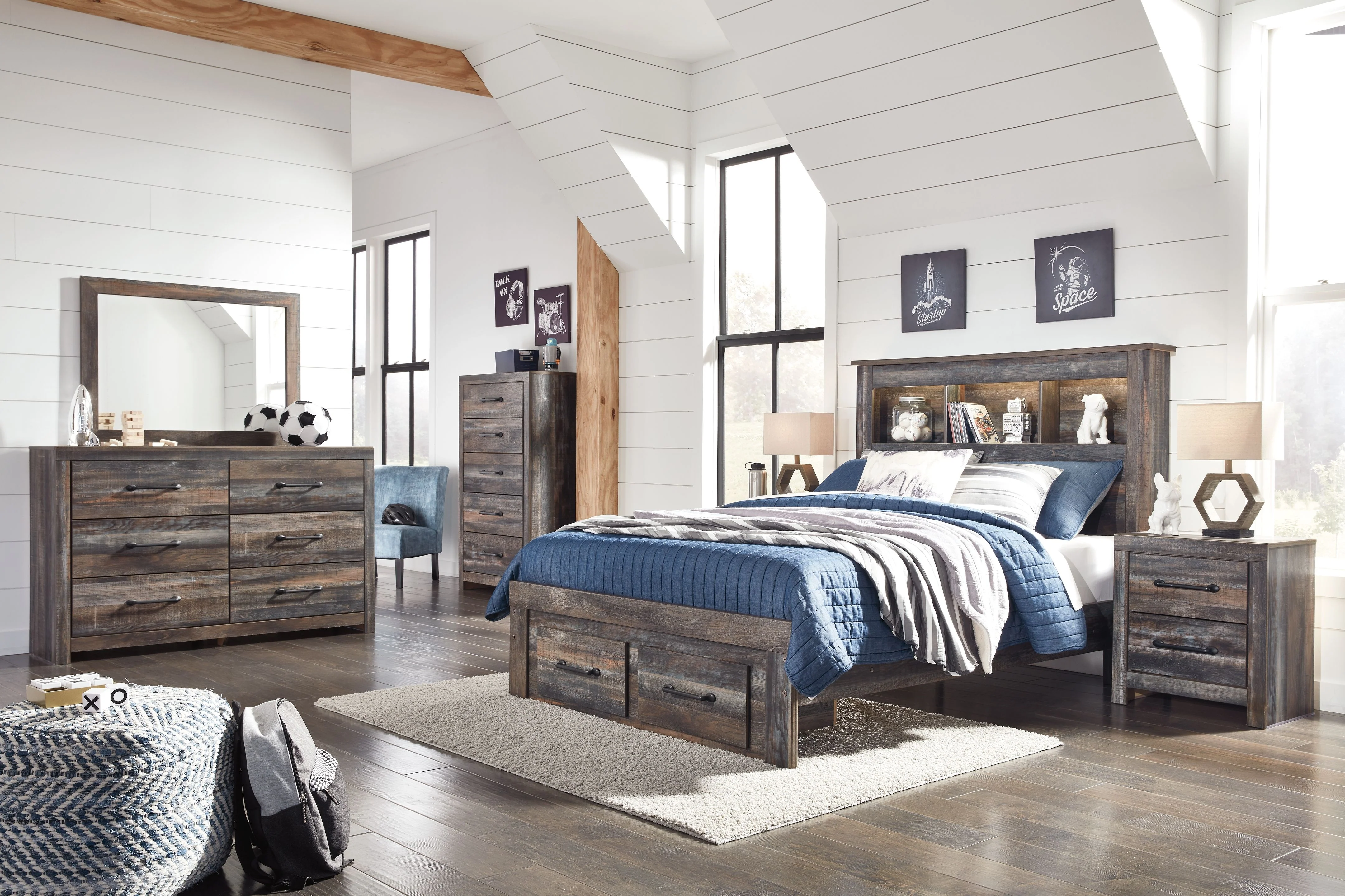 Drystan - Panel Bookcase Bed - Image 18