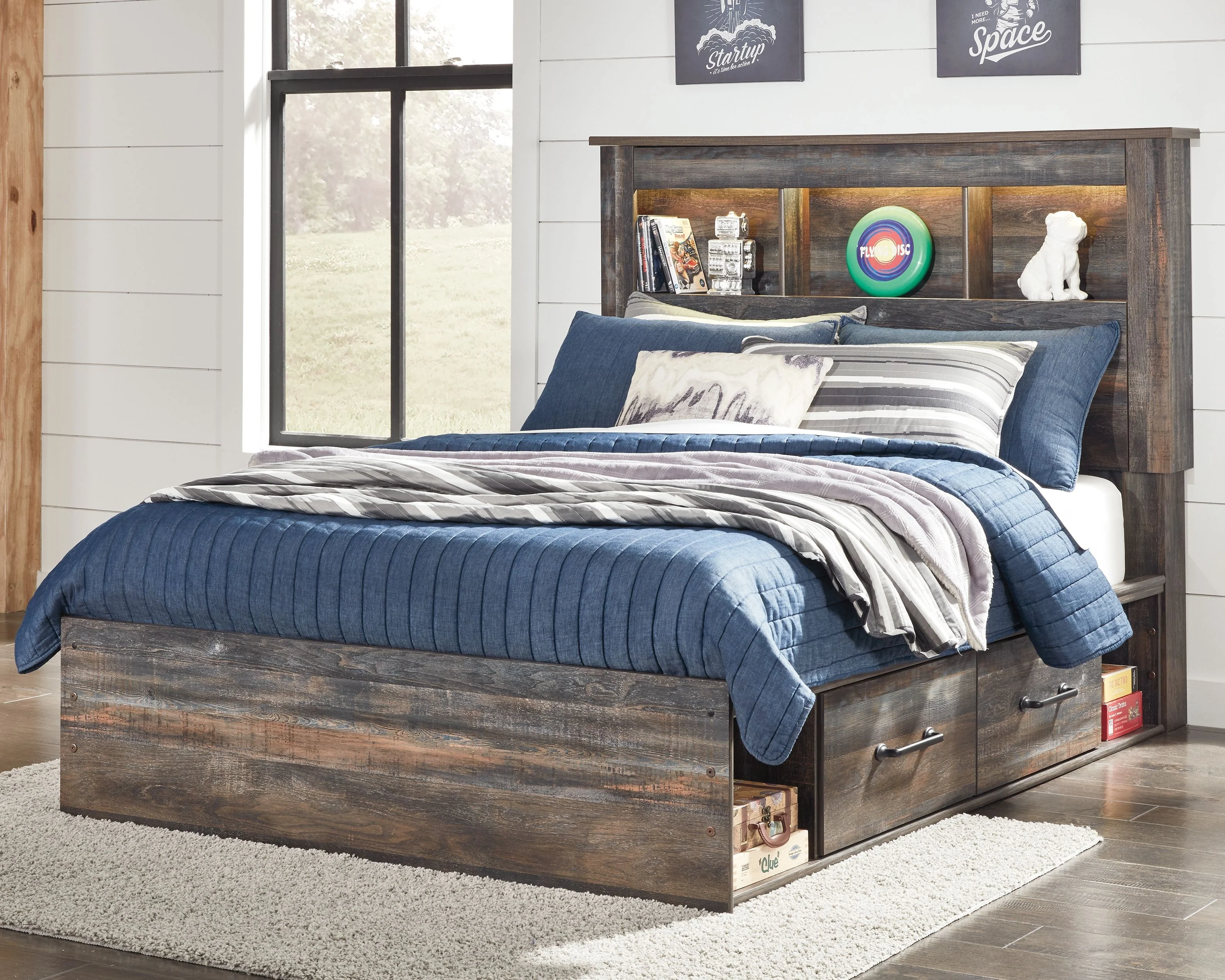 Drystan - Panel Bookcase Bed - Image 9