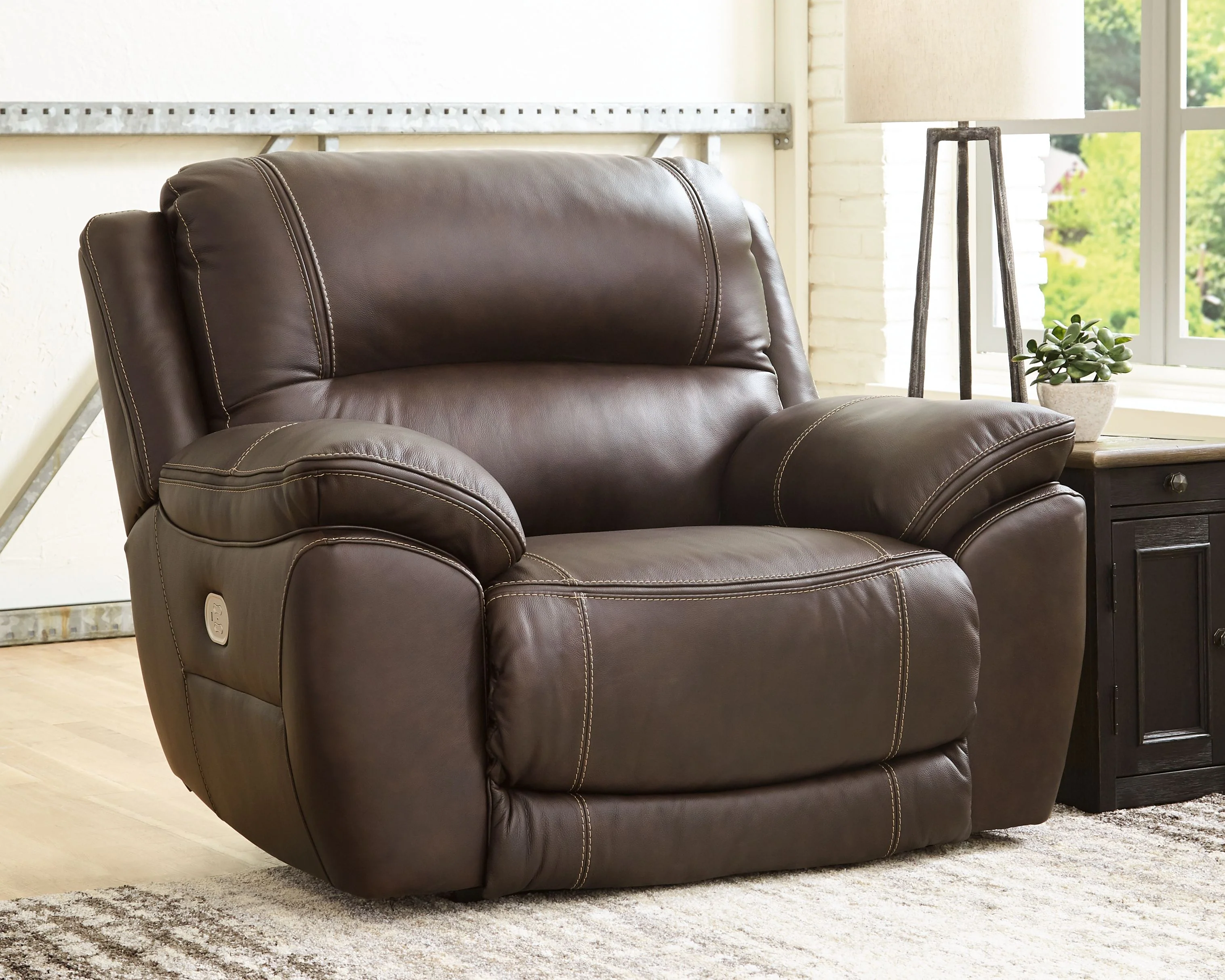 Dunleith - Zero Wall Recliner w/PWR HDRST - Chocolate - Image 4