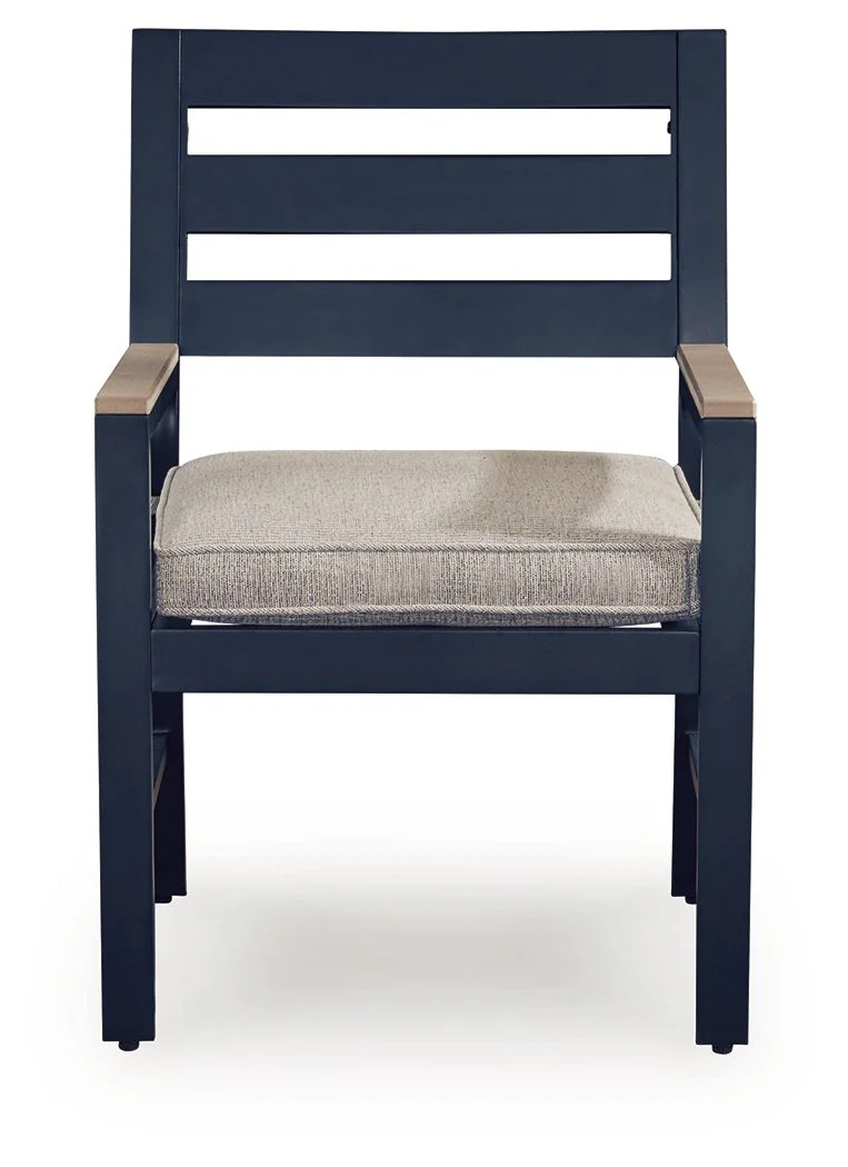 East Beach - Arm Chair With Cushion (Set of 2) - Blue - Image 2