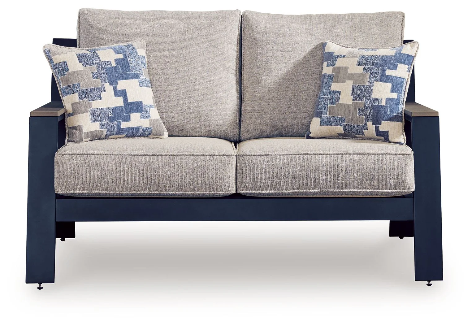 East Beach - Loveseat With Cushion - Blue - Image 2