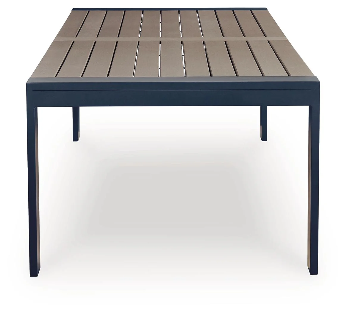 East Beach - Rectangular Dining Table With Umbrella Option - Blue - Image 3