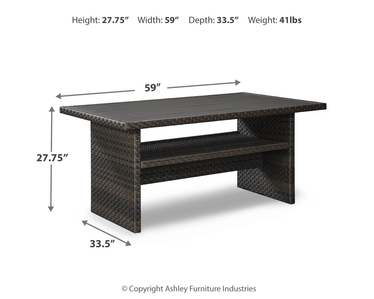 Easy Isle - RECT Multi-Use Table - Dark Brown / Beige - Image 3