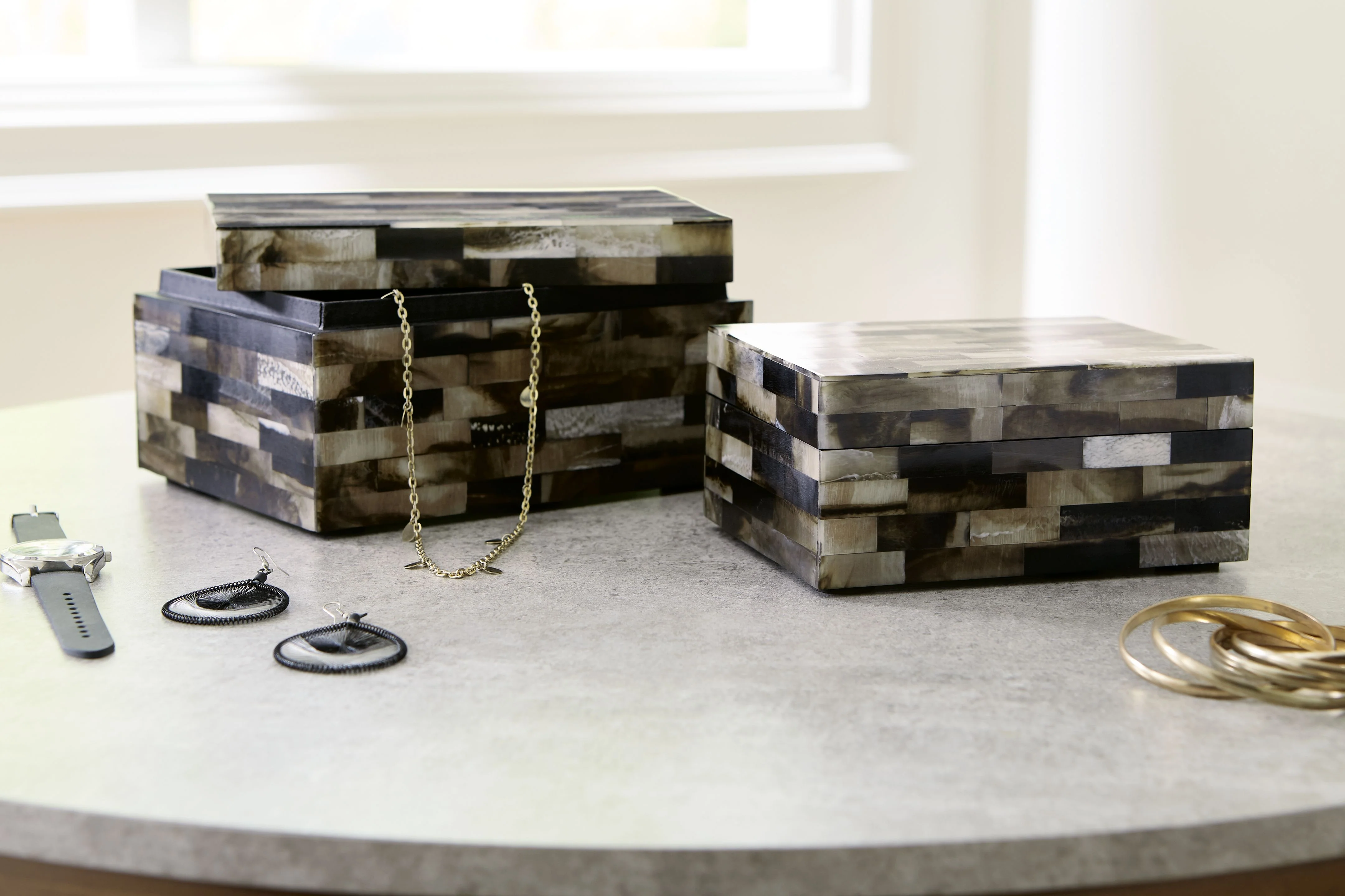 Ellford - Box Set (Set of 2) - Black / Brown / Cream - Image 3