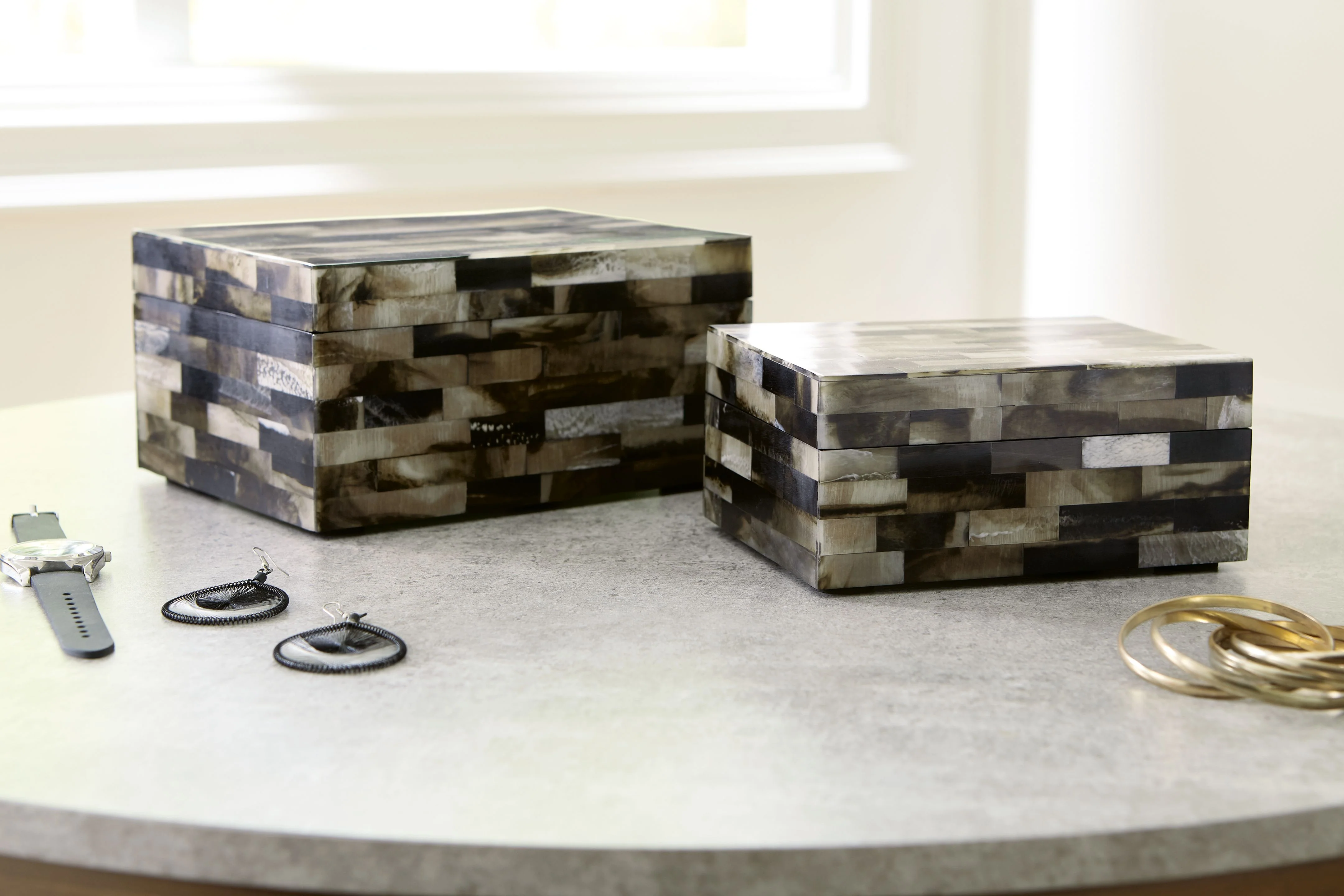 Ellford - Box Set (Set of 2) - Black / Brown / Cream - Image 4