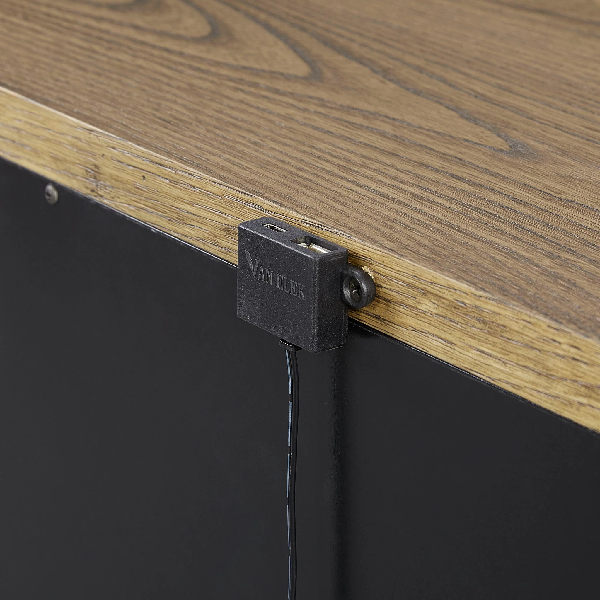 Elure - 2 Drawer Nightstand With USB - Latte - Image 2