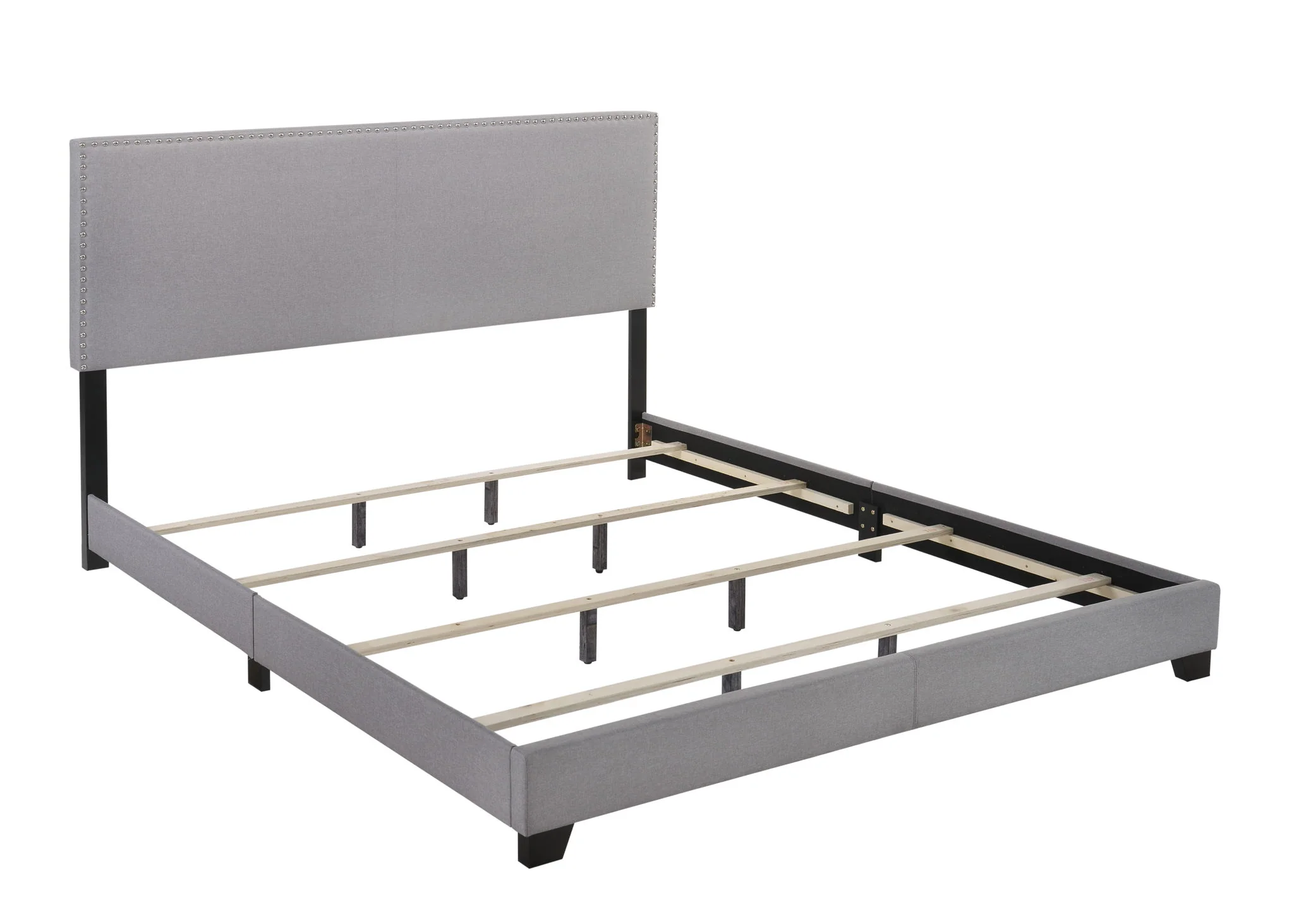 Erin - King Nailhead Bed - Gray - Image 3