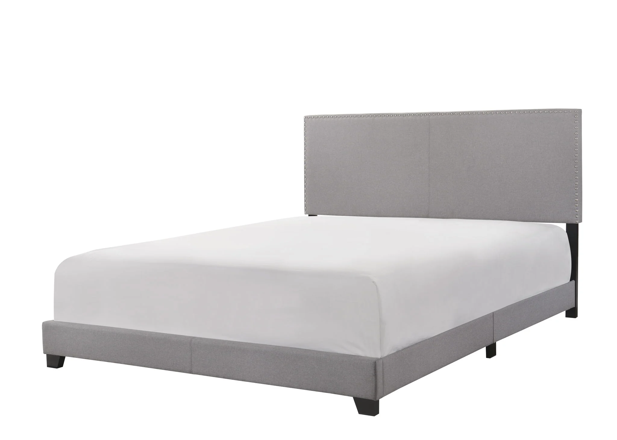 Erin - Queen Nailhead Bed - Gray