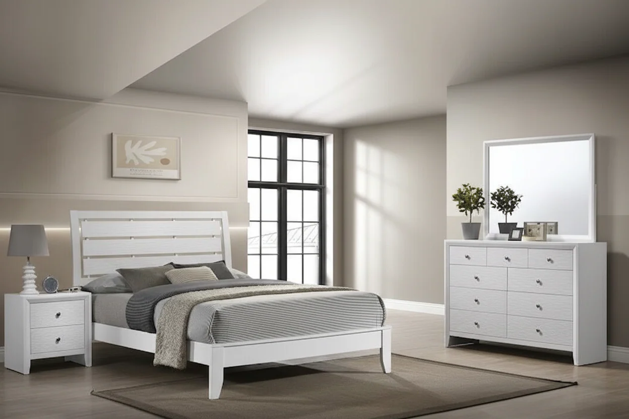 Evan White Bedroom Suites by Crown Mark - Image 2