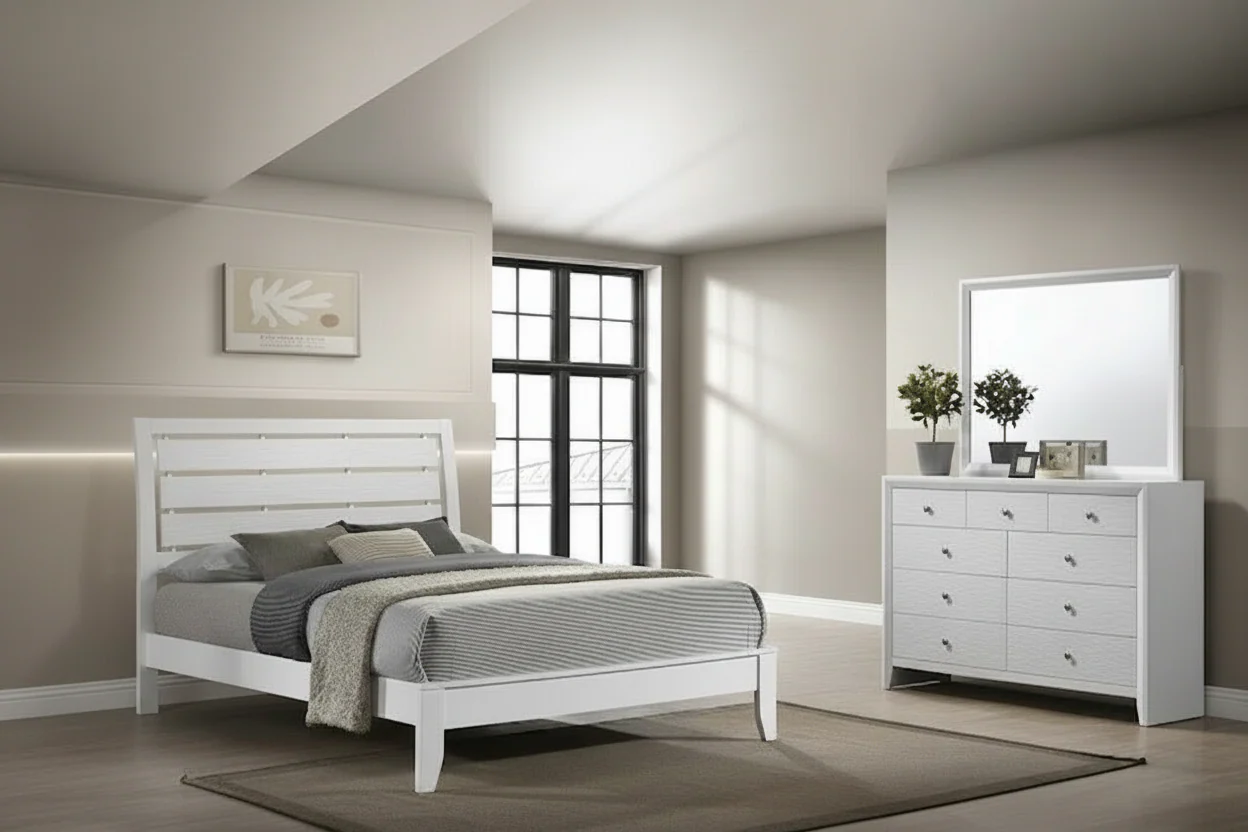 Evan White Bedroom Suites by Crown Mark - Image 3