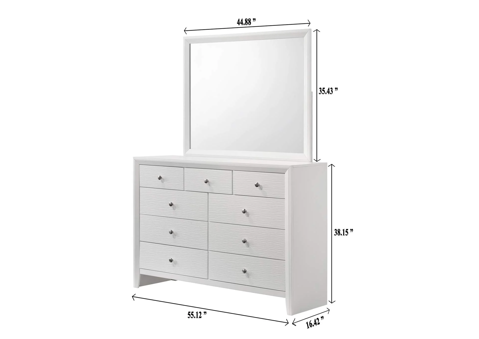 Evan White Bedroom Suites by Crown Mark - Image 8