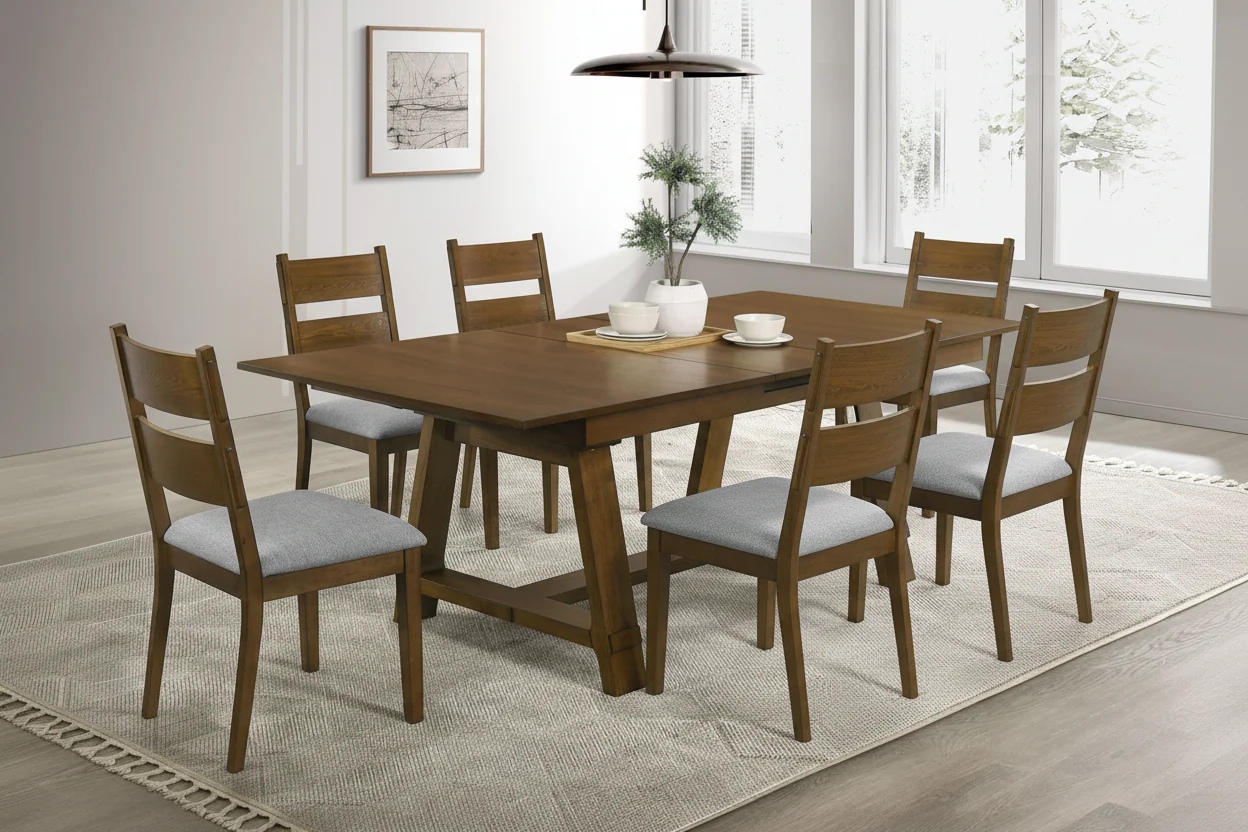 Everly Dining Room Set - Brown - Image 2