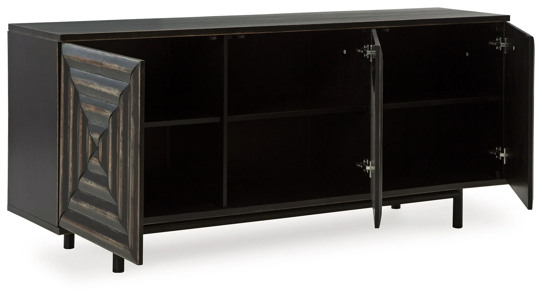Fair Ridge - Accent Cabinet - Distressed Black - Image 4