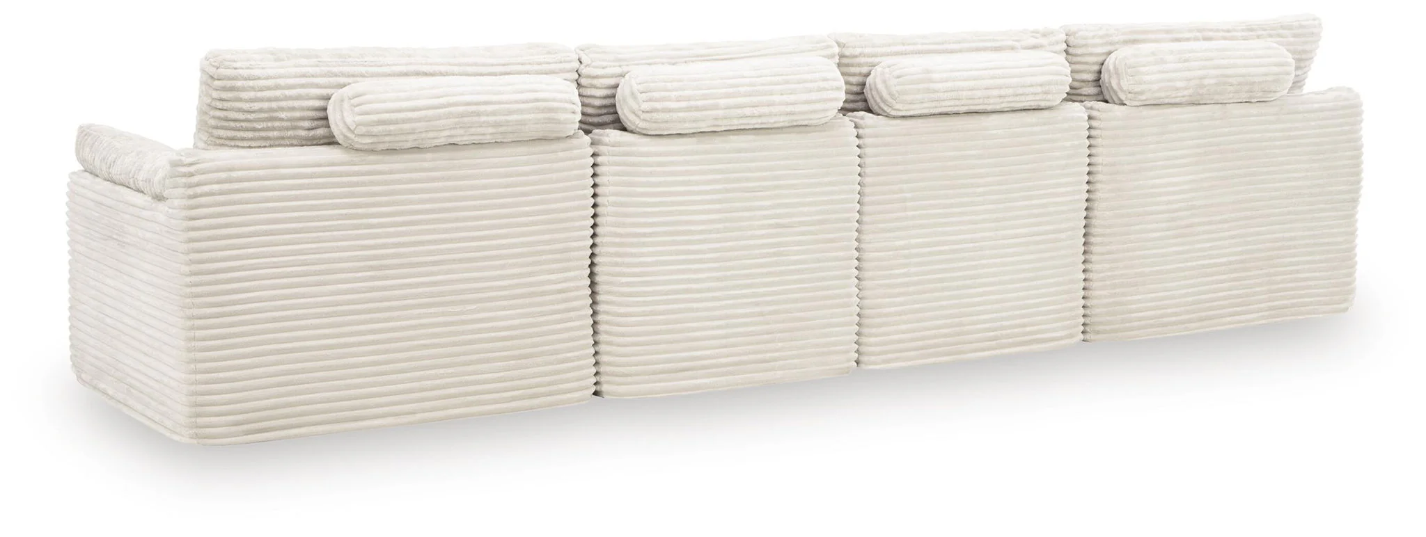 Fannin - 4-Piece Sectional With Ottoman - Ivory - Image 3