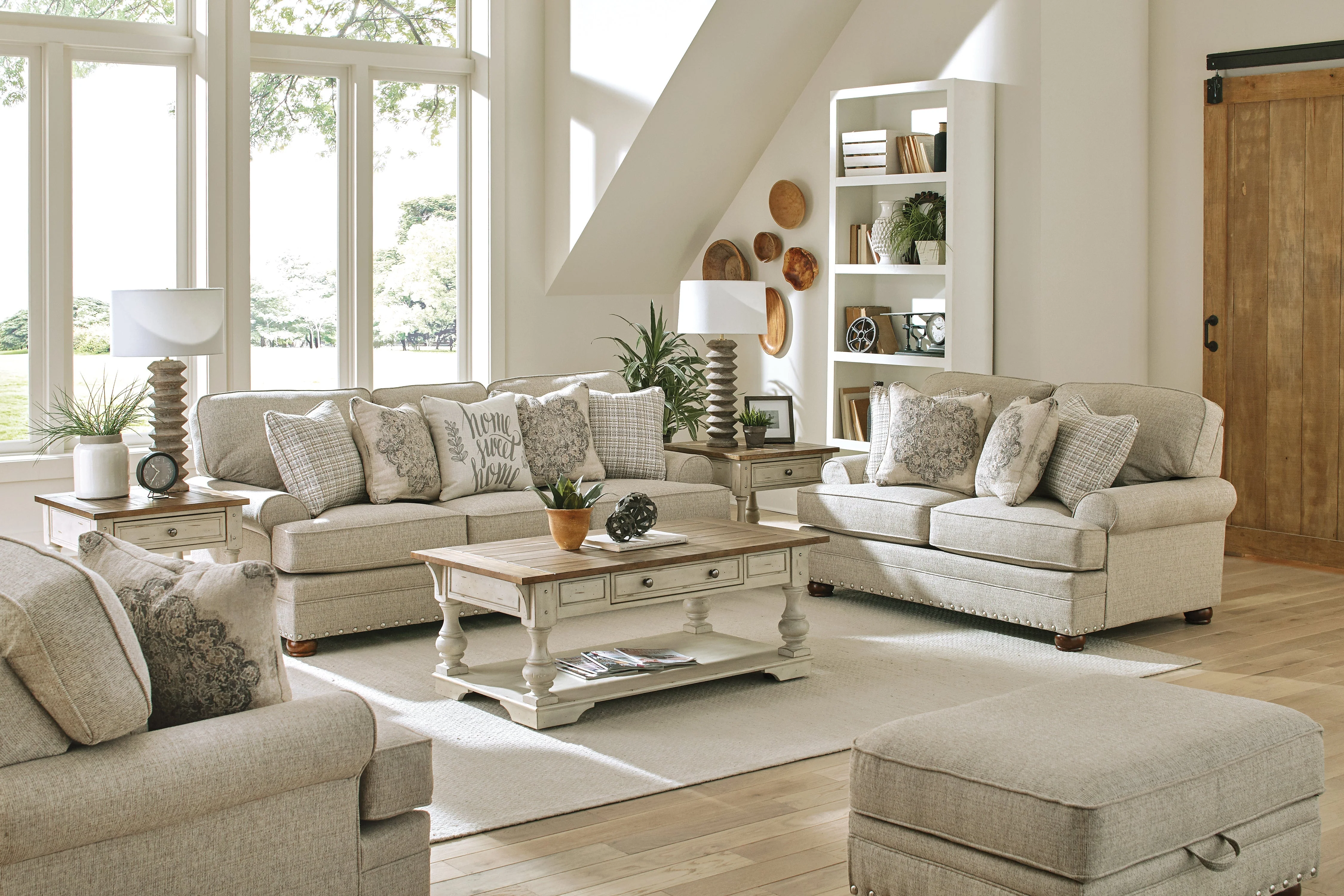 Farmington Buff Sofa and Loveseat Set by Jackson