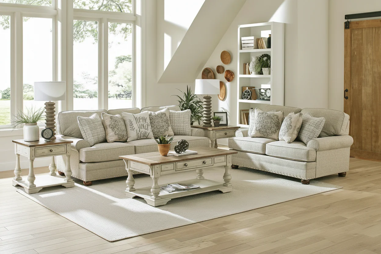 Farmington Buff Sofa and Loveseat Set by Jackson - Image 3