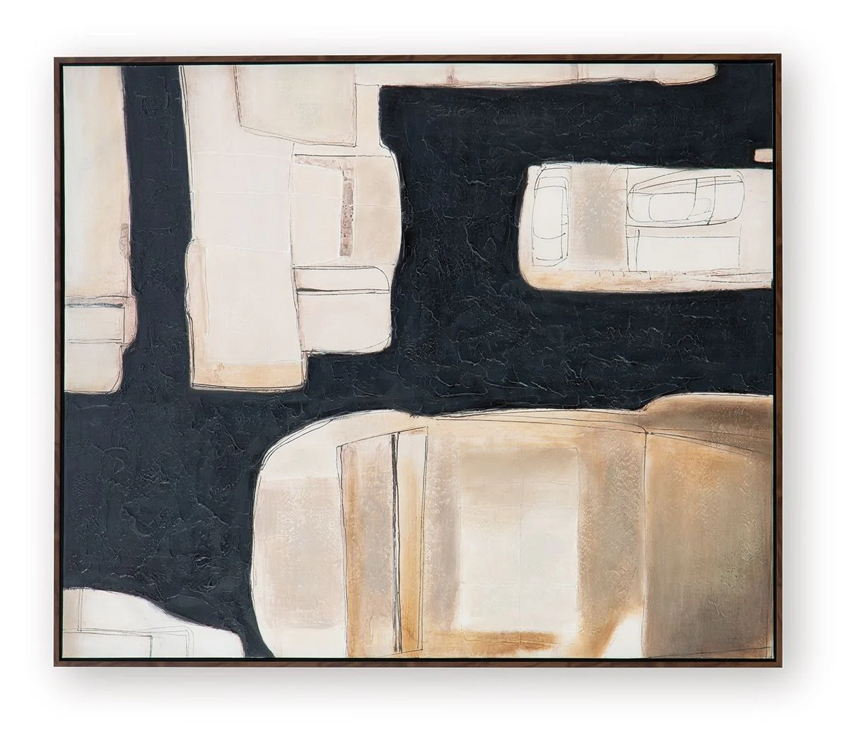 Feyville - Wall Art - Black / Brown / Cream - Image 4