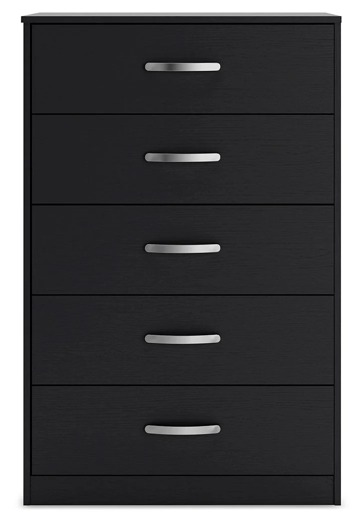 Finch - Five Drawer Chest - 46" Height - Black - Image 3