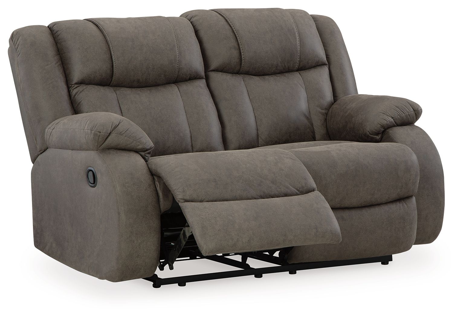 First Base - Reclining Loveseat - Gunmetal - Image 3