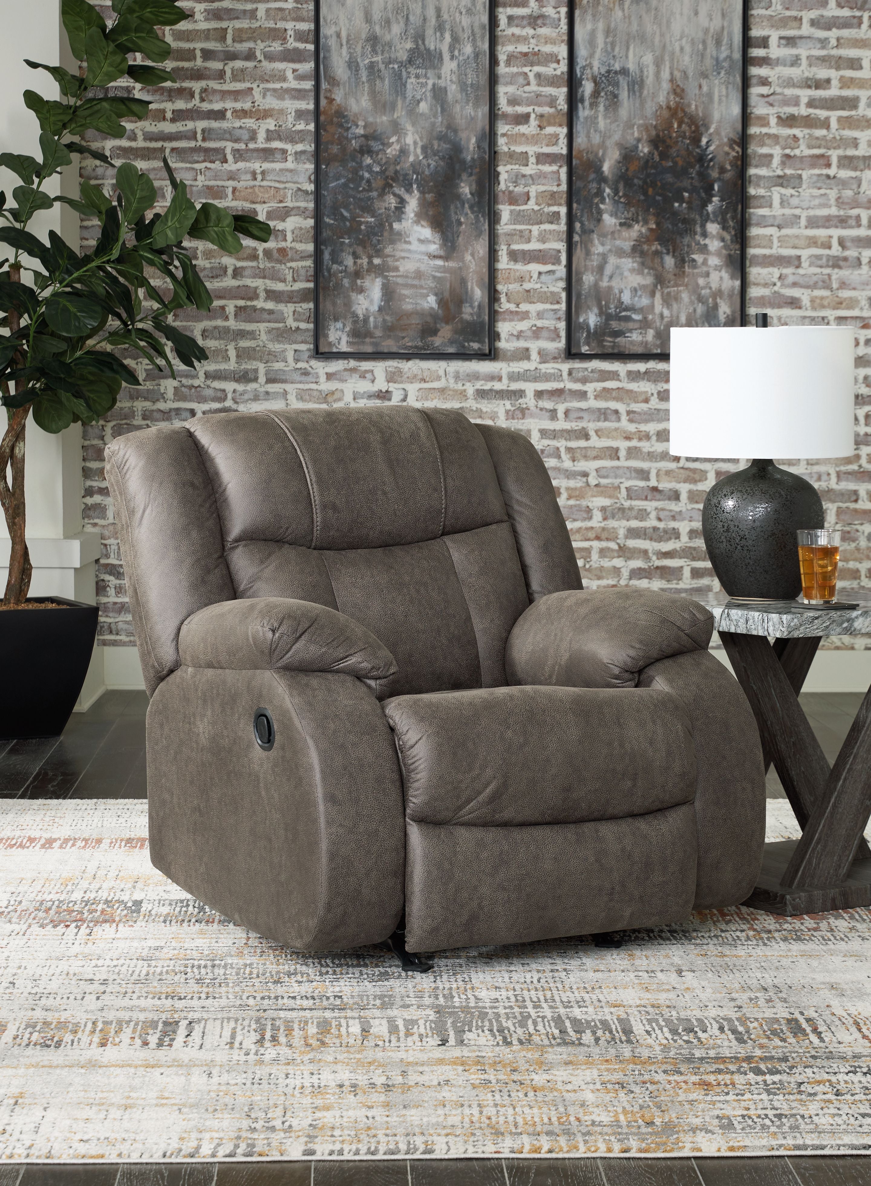 First Base - Rocker Recliner - Gunmetal - Image 4