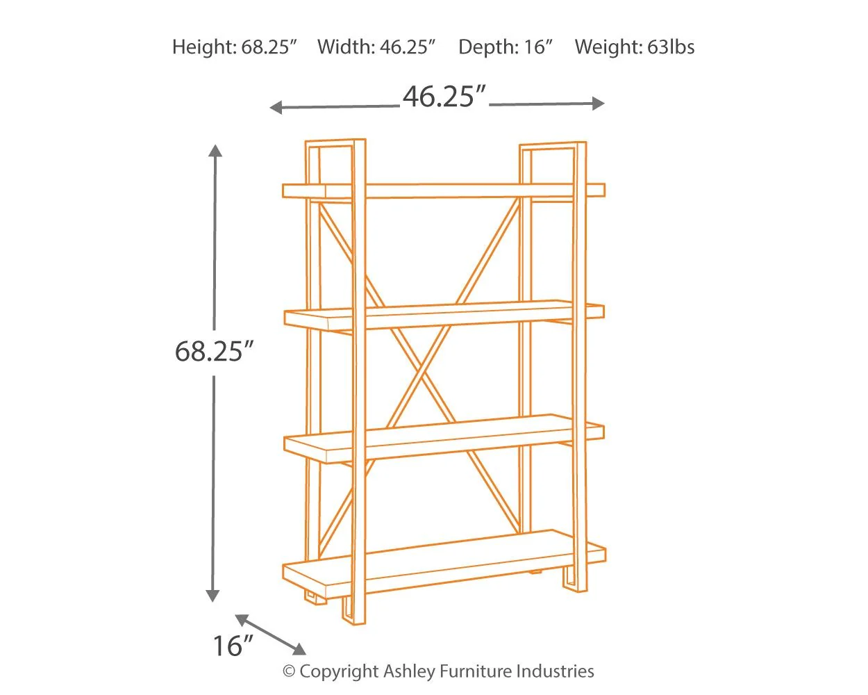 Forestmin - Bookcase - Brown / Black - Image 4
