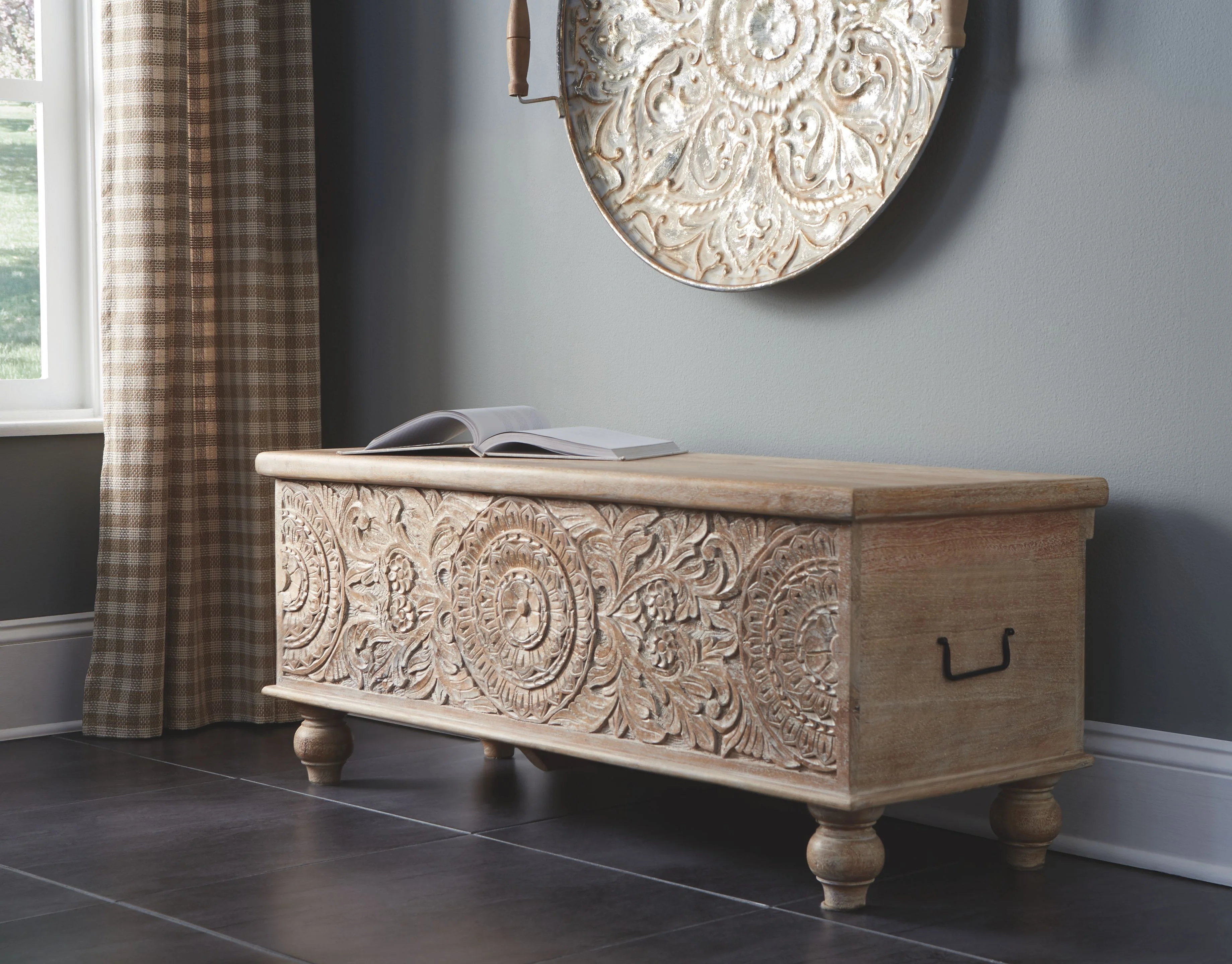 Fossil Ridge - Storage Bench - Beige - Image 3