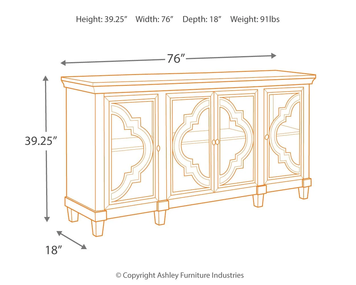 Fossil Ridge - Accent Cabinet - Gray - Image 3