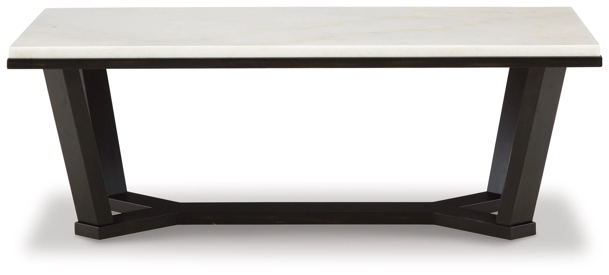 Fostead - Rectangular Cocktail Table - White / Espresso - Image 3