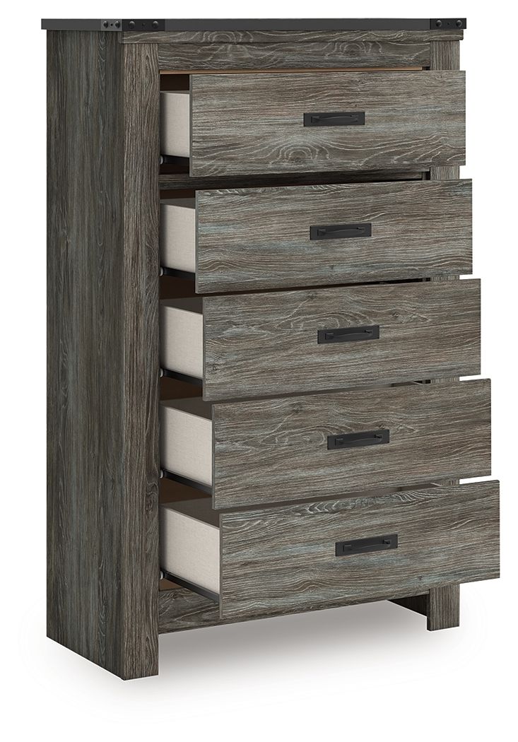 Frandern - Five Drawer Chest - Gray - Image 3