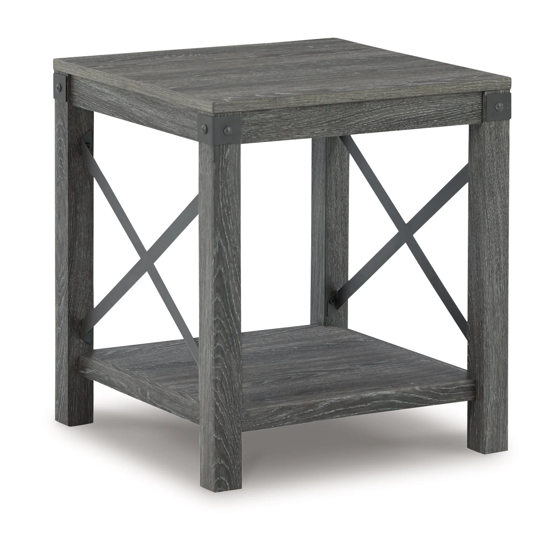 Freedan - 3 Pc. - Coffee Table, 2 End Tables - Grayish Brown - Image 2