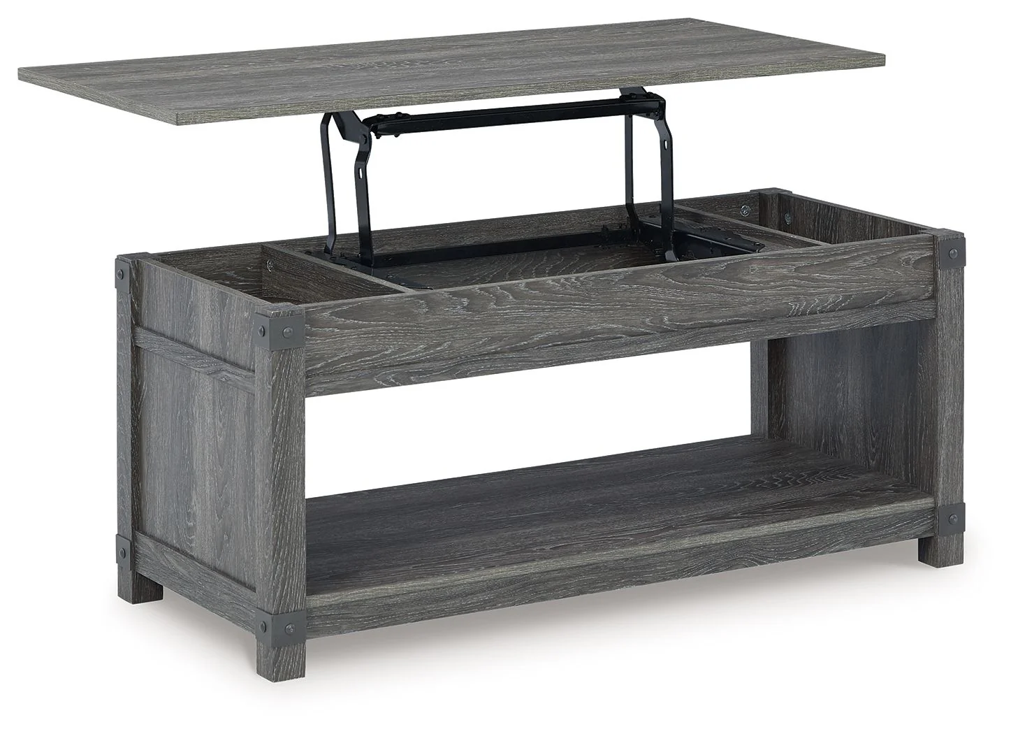 Freedan - Rect Lift Top Cocktail Table - Grayish Brown - Image 3